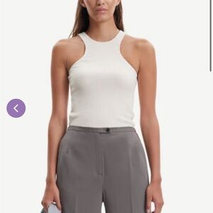 SAMSOE Cream Textured Tank Top